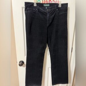 LRL Lauren Jeans Co. Ralph Lauren Women’s Black Corduroy Pants